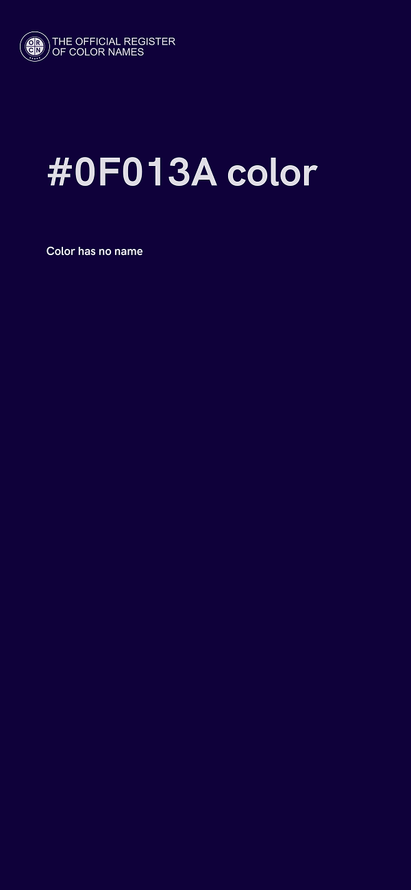 #0F013A color image