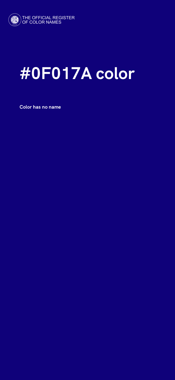 #0F017A color image