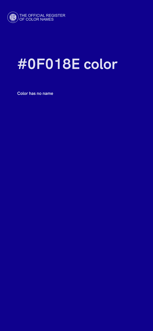#0F018E color image