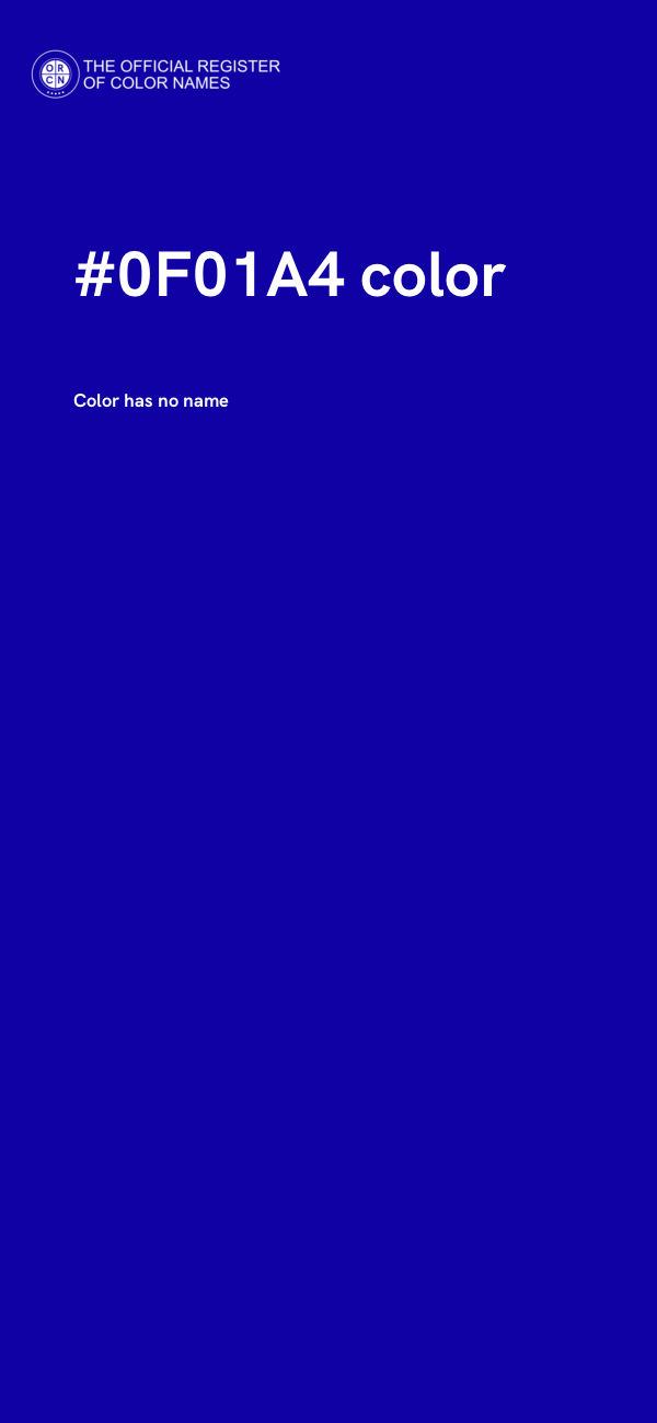 #0F01A4 color image