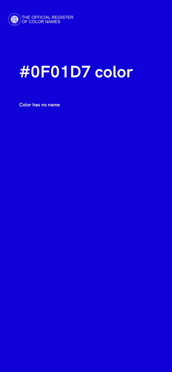 #0F01D7 color image