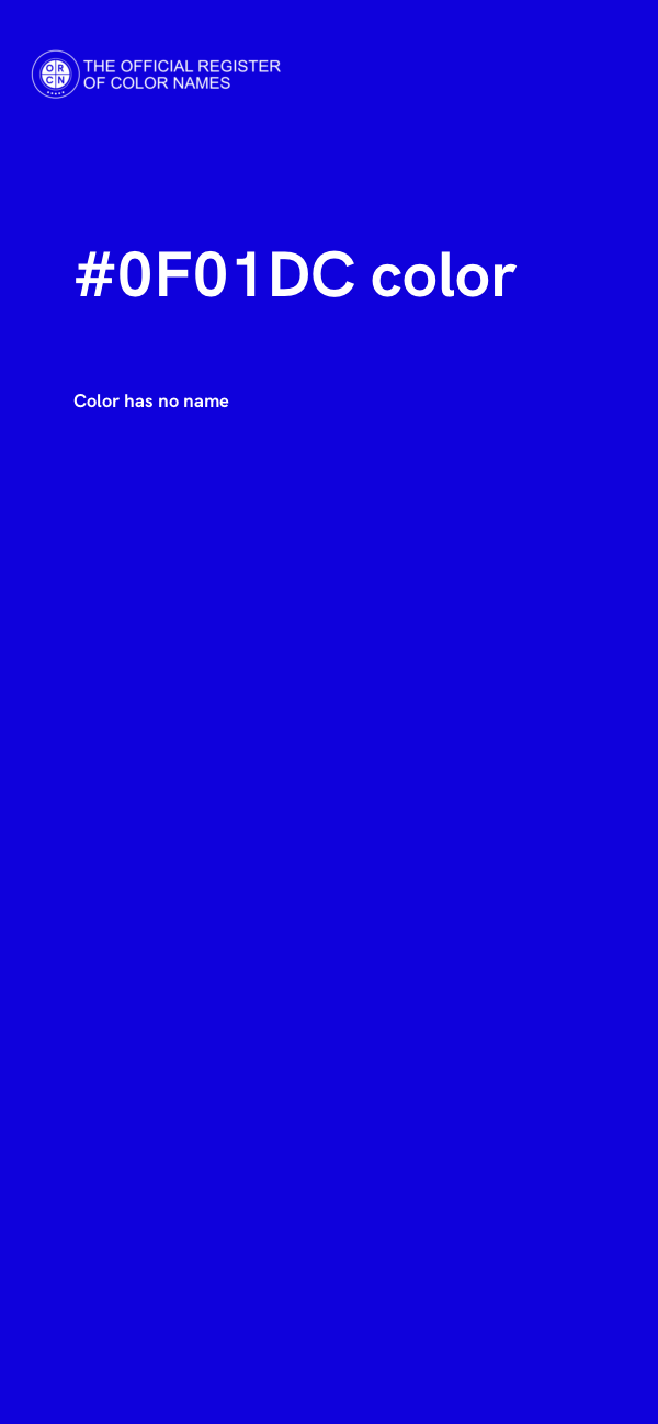 #0F01DC color image