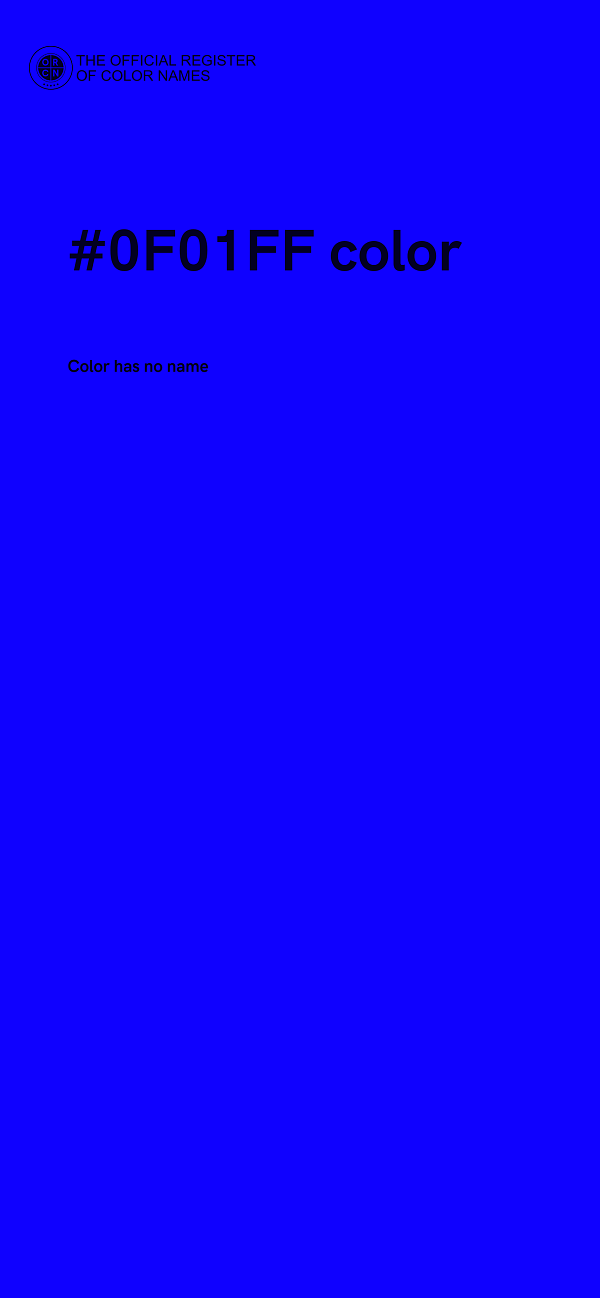 #0F01FF color image