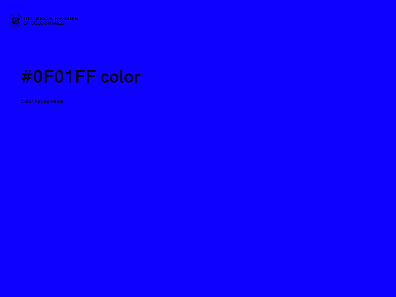 #0F01FF color image