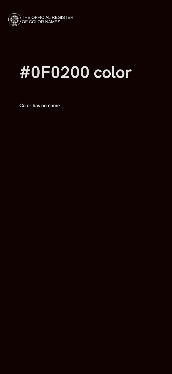 #0F0200 color image