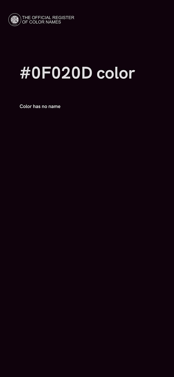 #0F020D color image