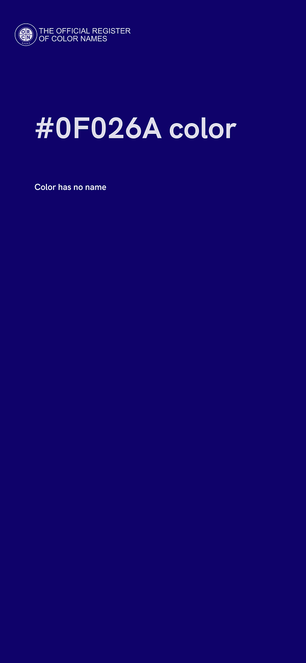 #0F026A color image