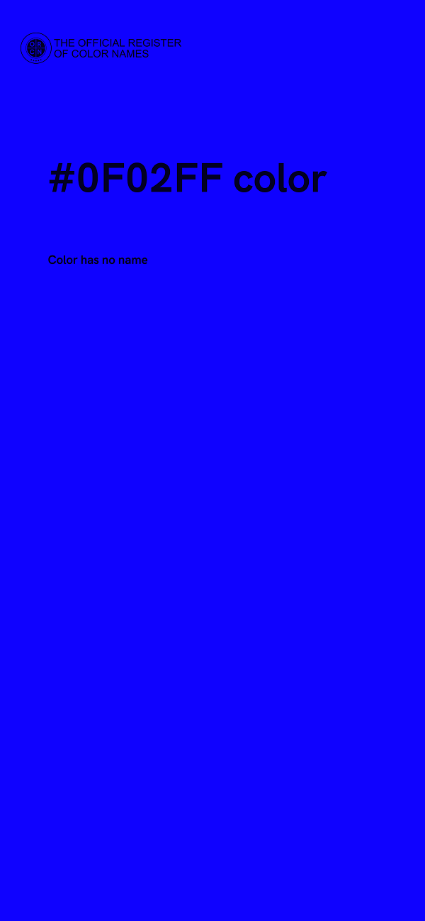 #0F02FF color image