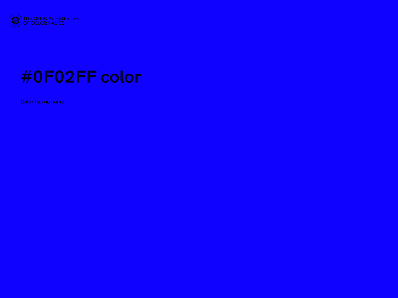 #0F02FF color image