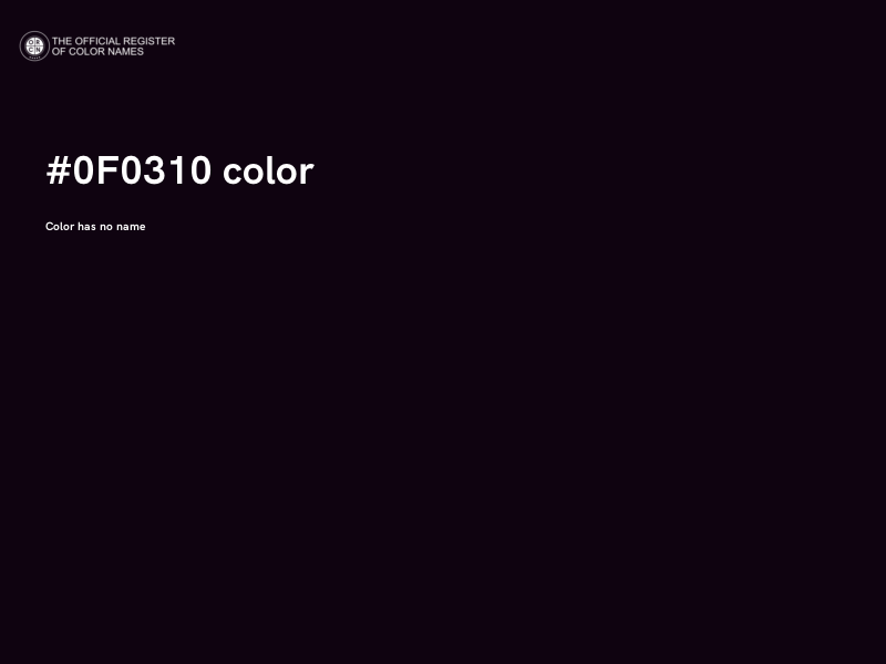 #0F0310 color image
