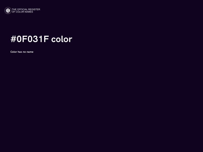 #0F031F color image