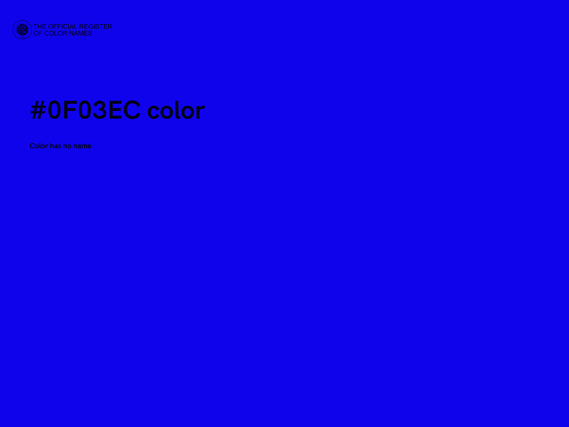 #0F03EC color image