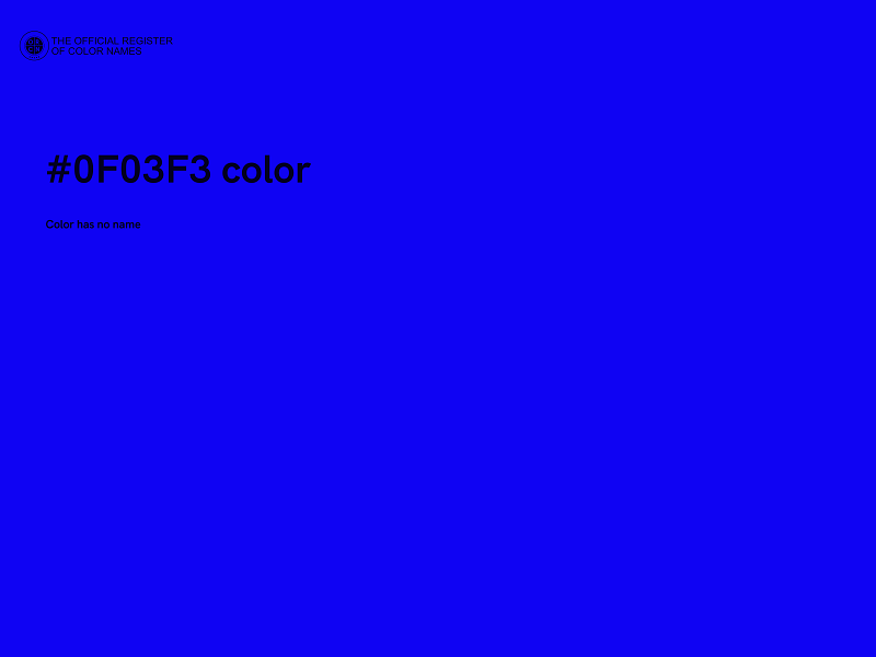 #0F03F3 color image