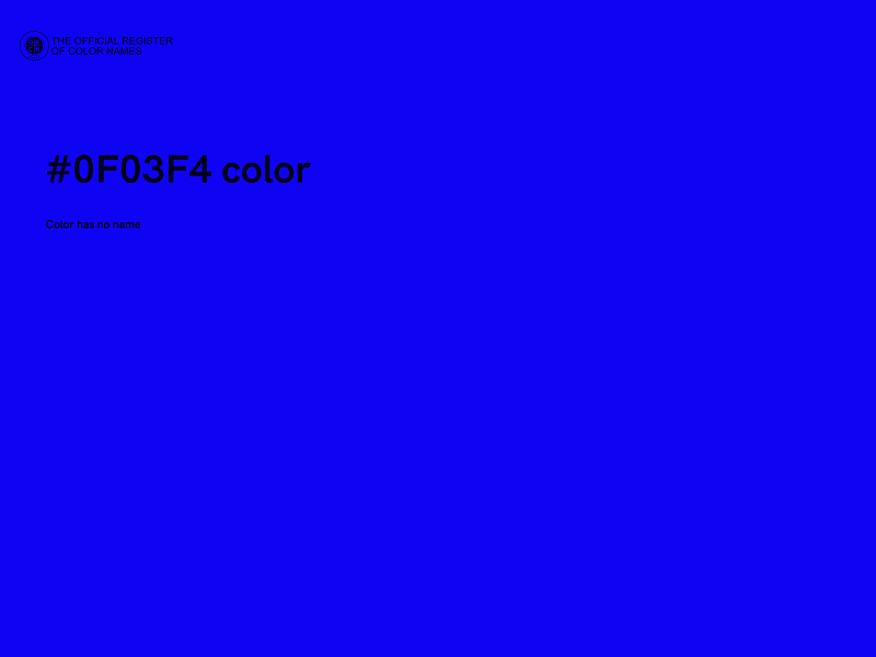 #0F03F4 color image