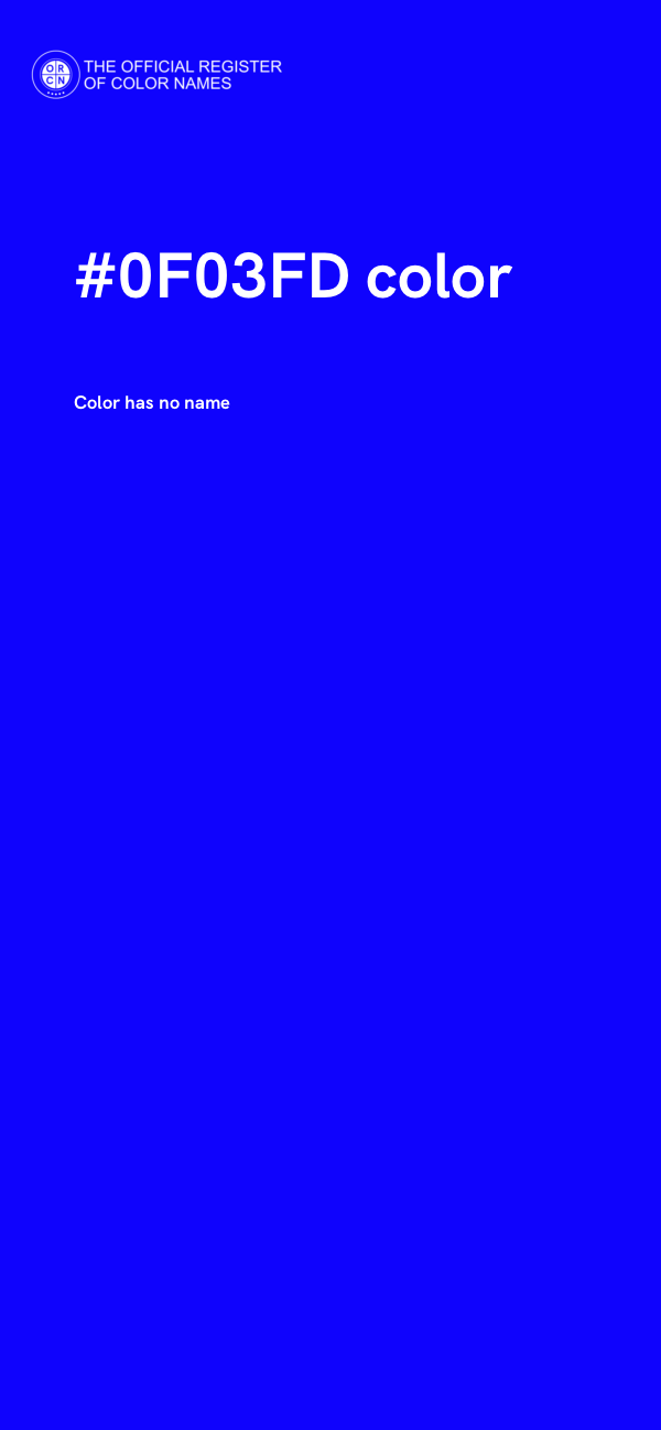 #0F03FD color image