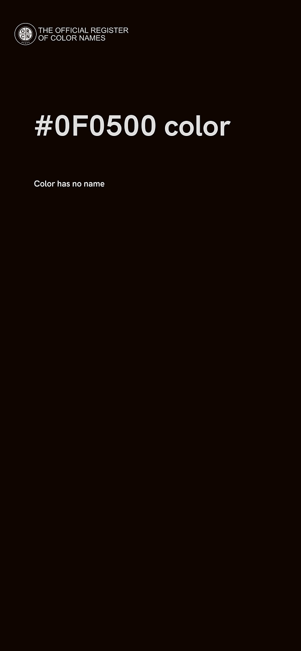 #0F0500 color image