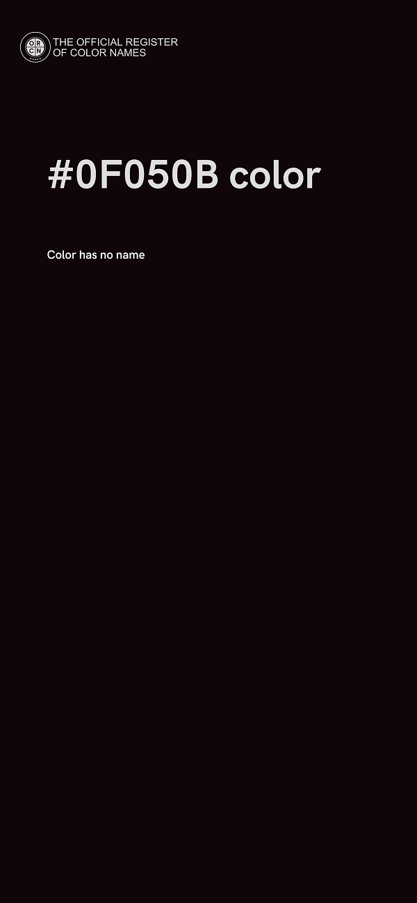 #0F050B color image