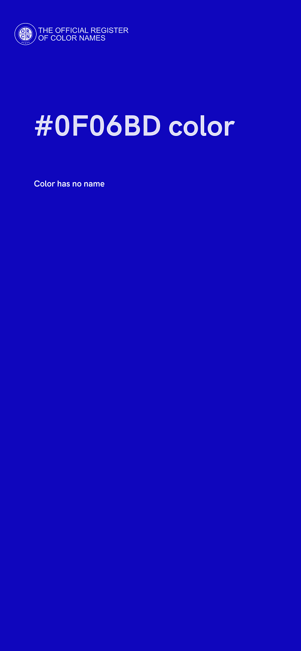 #0F06BD color image