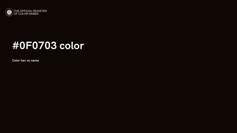 #0F0703 color image