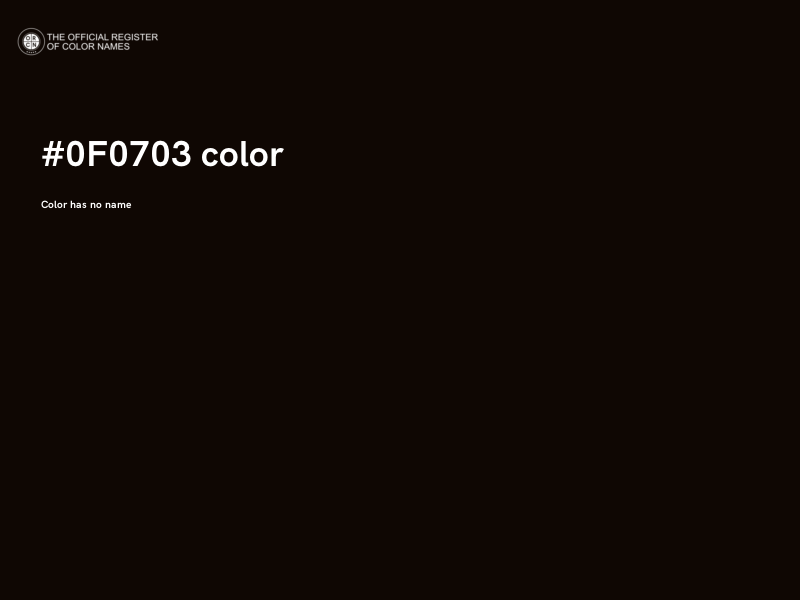 #0F0703 color image