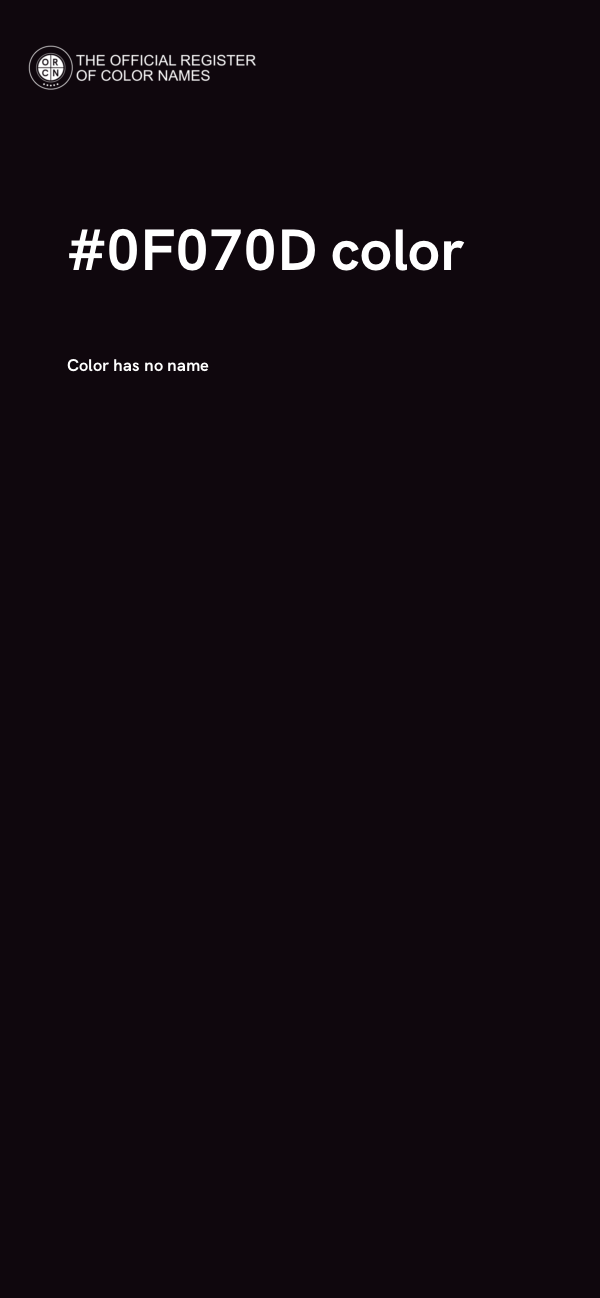 #0F070D color image