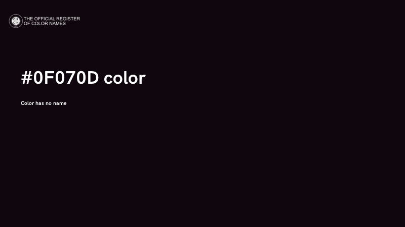 #0F070D color image
