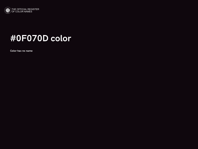 #0F070D color image