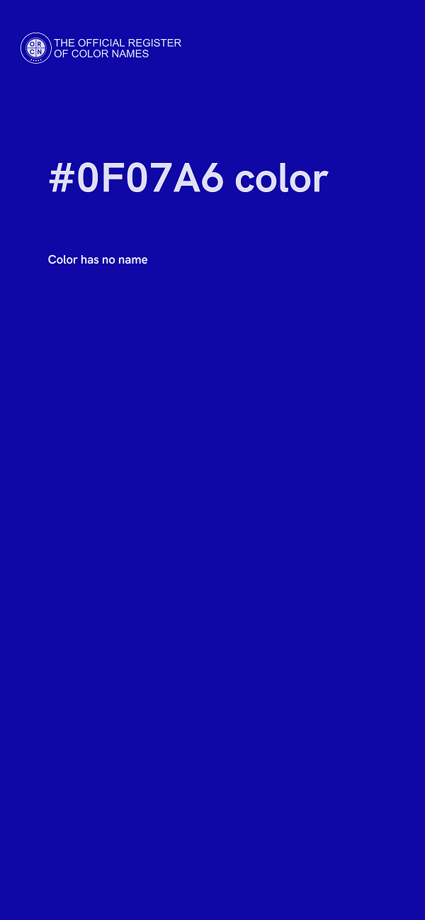 #0F07A6 color image