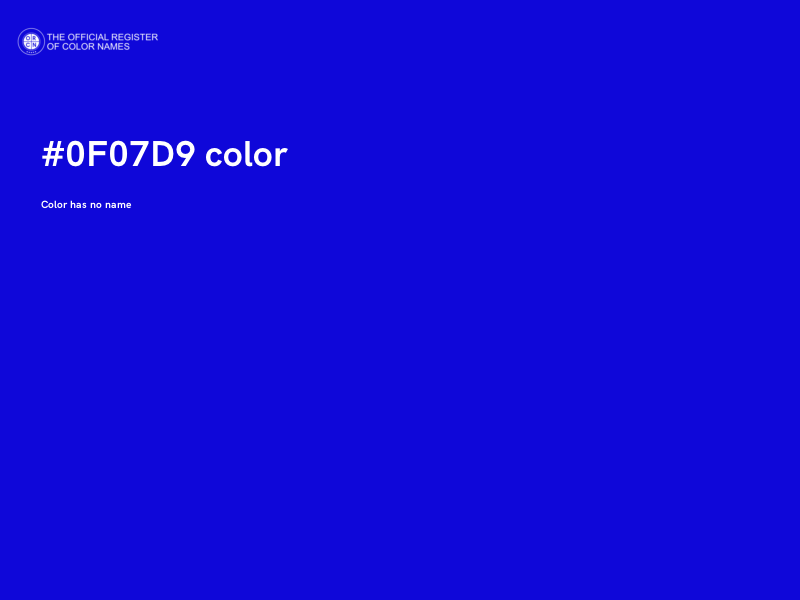 #0F07D9 color image