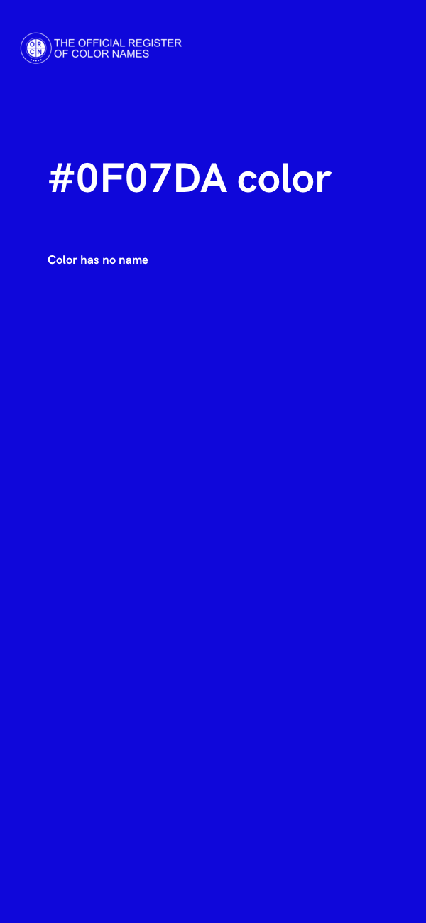 #0F07DA color image