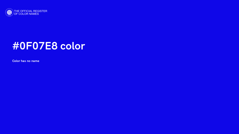 #0F07E8 color image