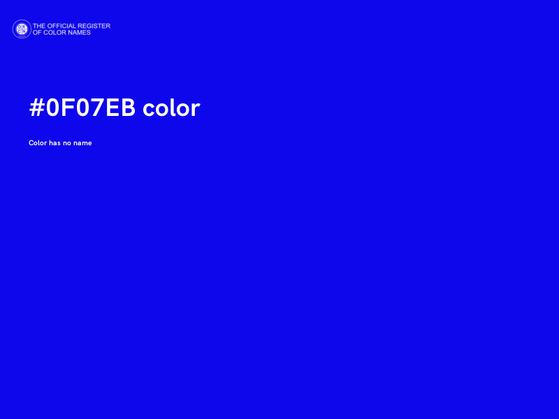 #0F07EB color image