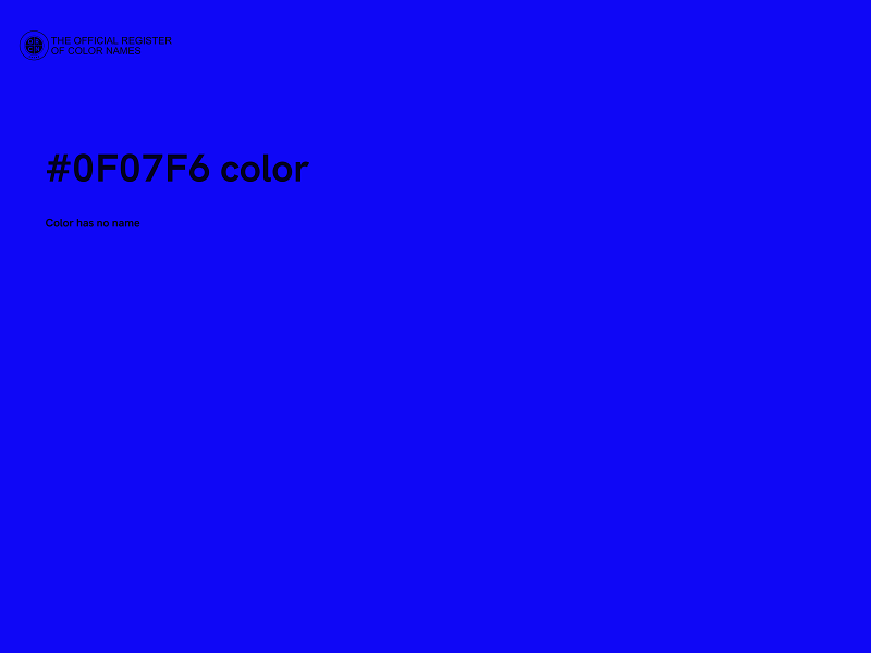 #0F07F6 color image