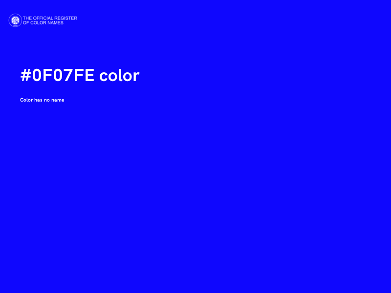 #0F07FE color image