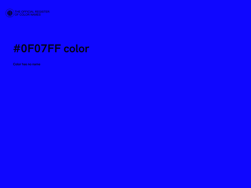 #0F07FF color image