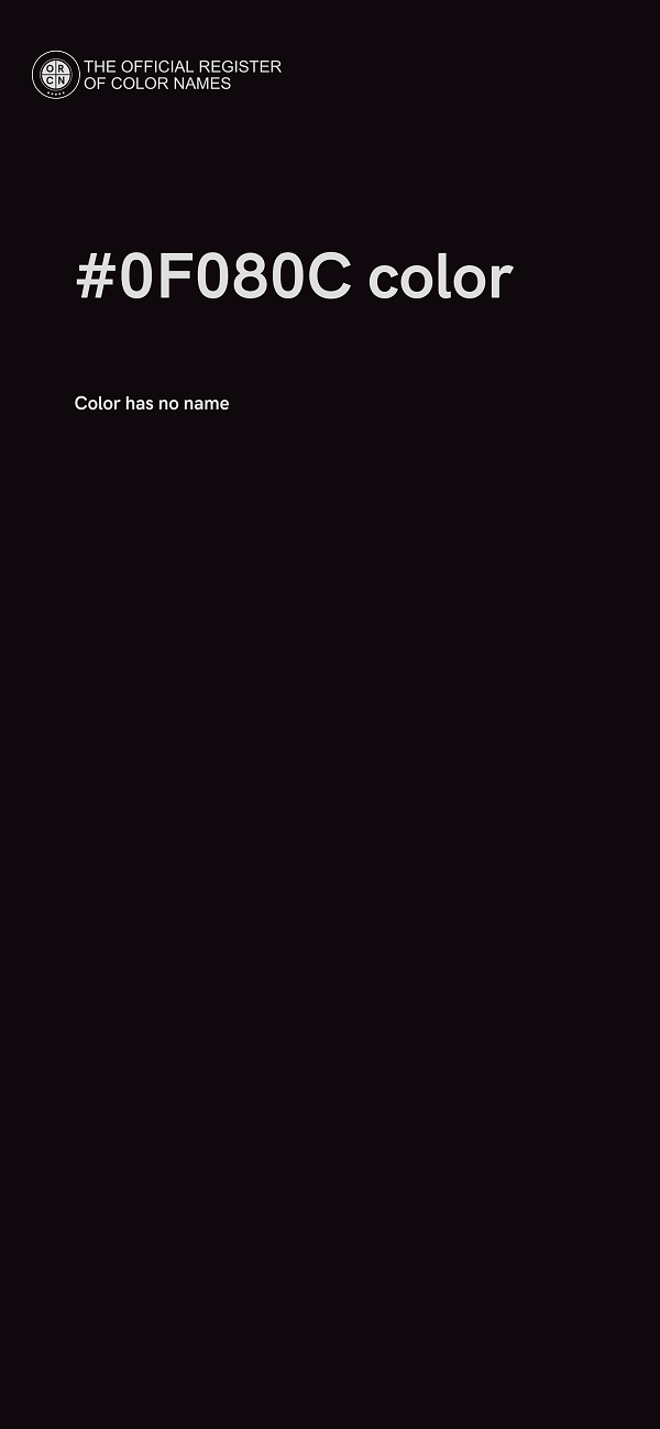 #0F080C color image