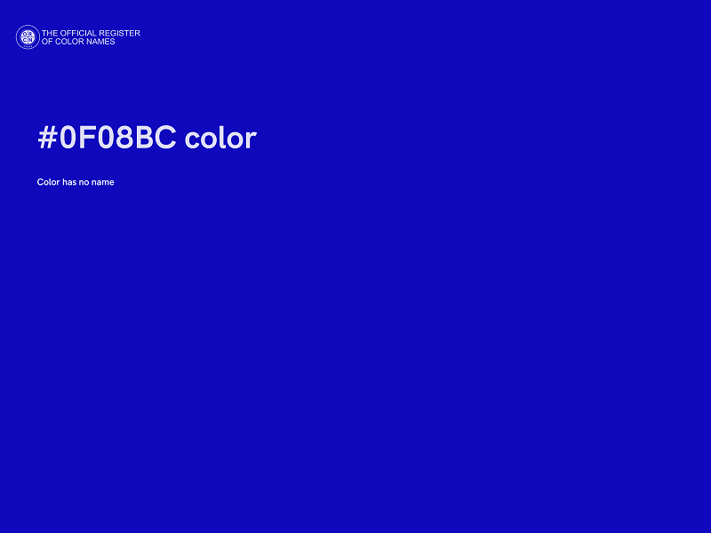 #0F08BC color image