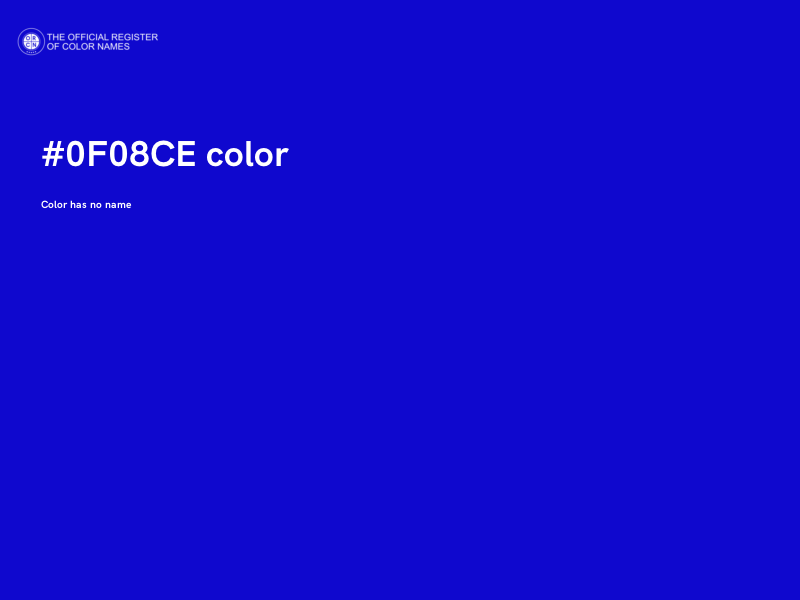 #0F08CE color image