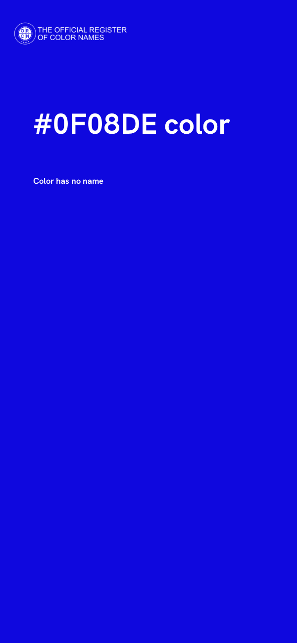 #0F08DE color image
