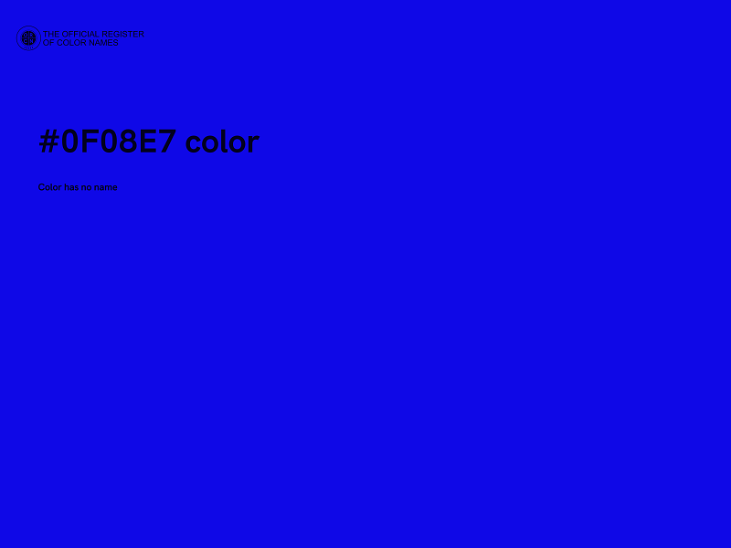 #0F08E7 color image