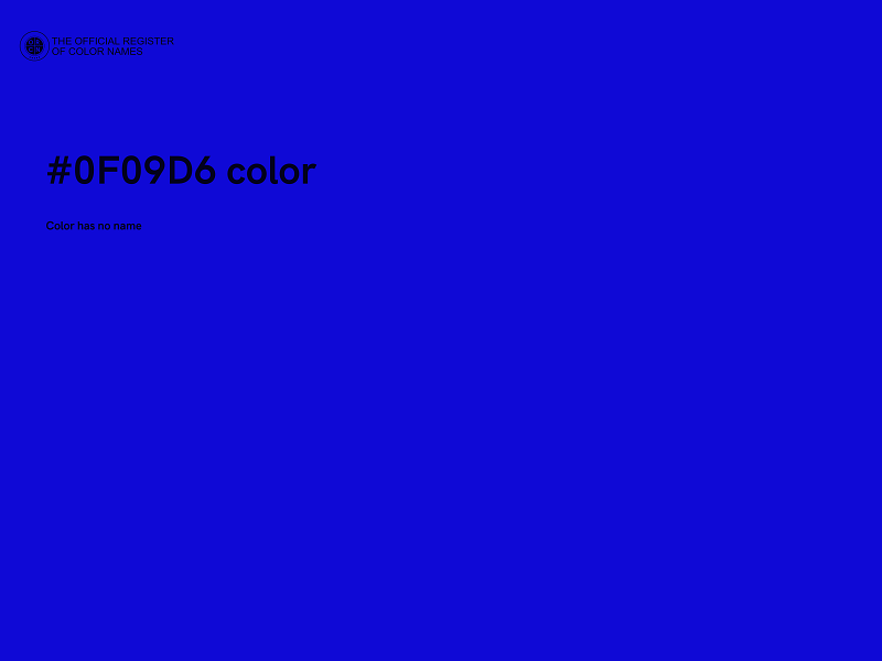 #0F09D6 color image