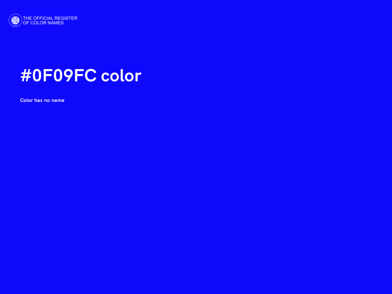 #0F09FC color image