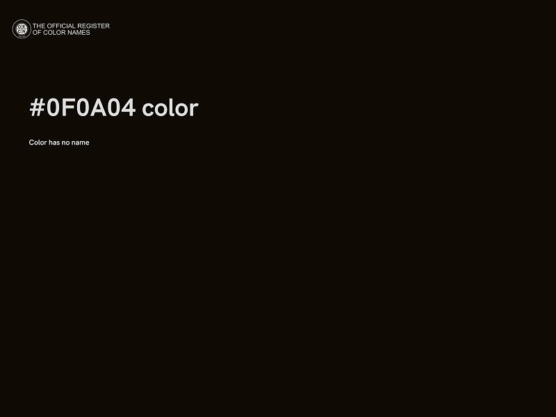 #0F0A04 color image