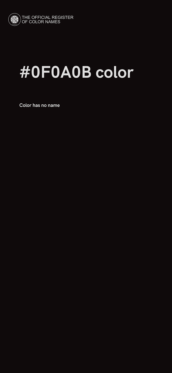 #0F0A0B color image