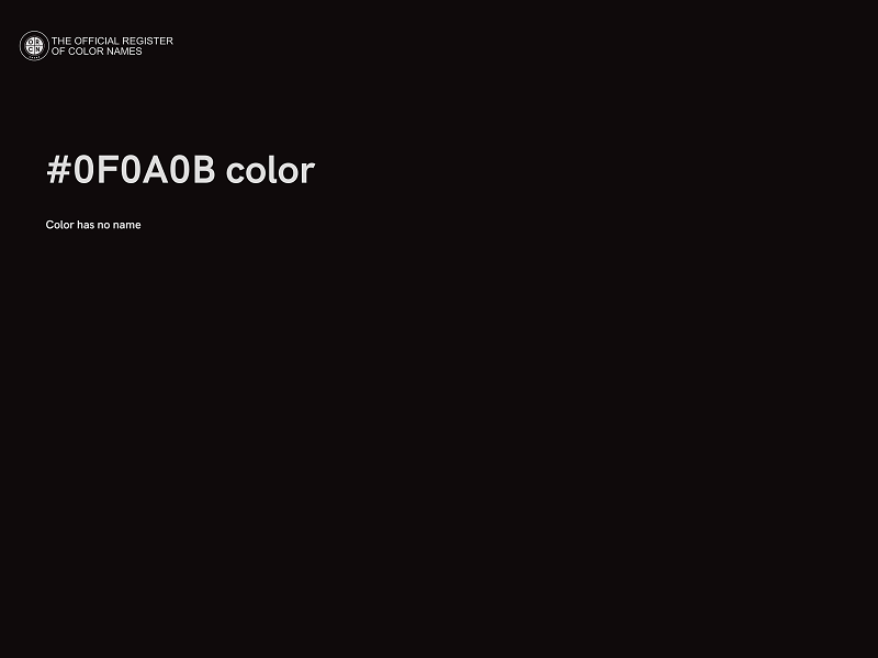#0F0A0B color image