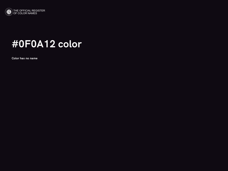 #0F0A12 color image