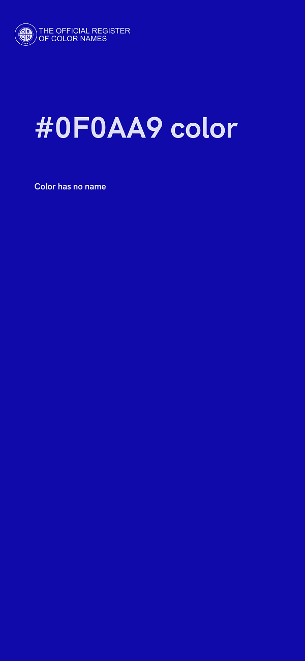 #0F0AA9 color image