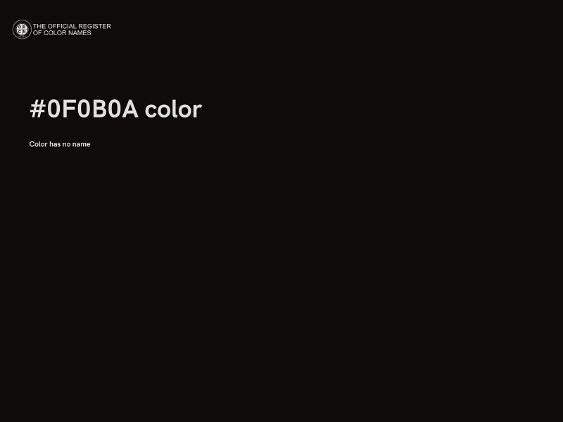 #0F0B0A color image