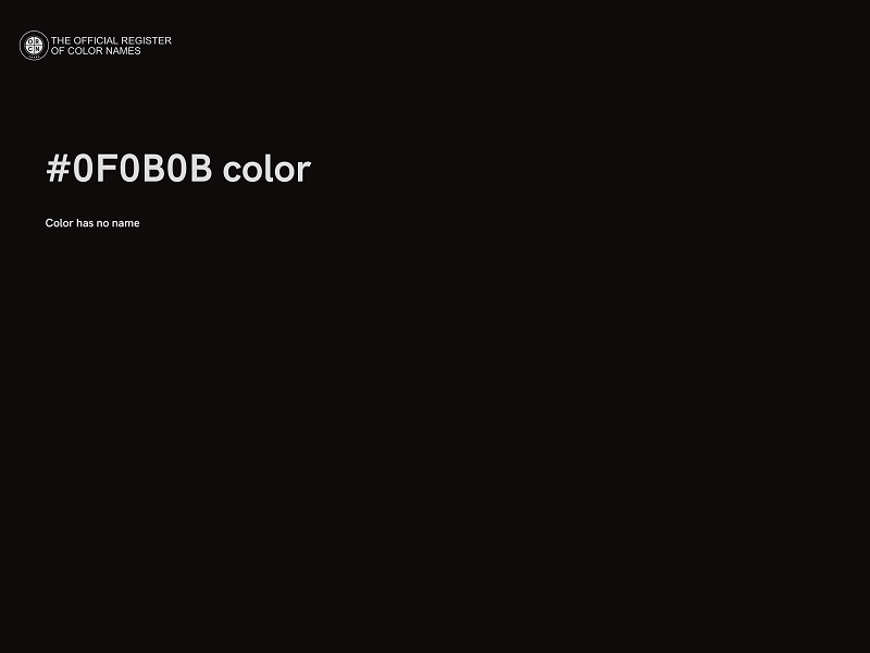 #0F0B0B color image