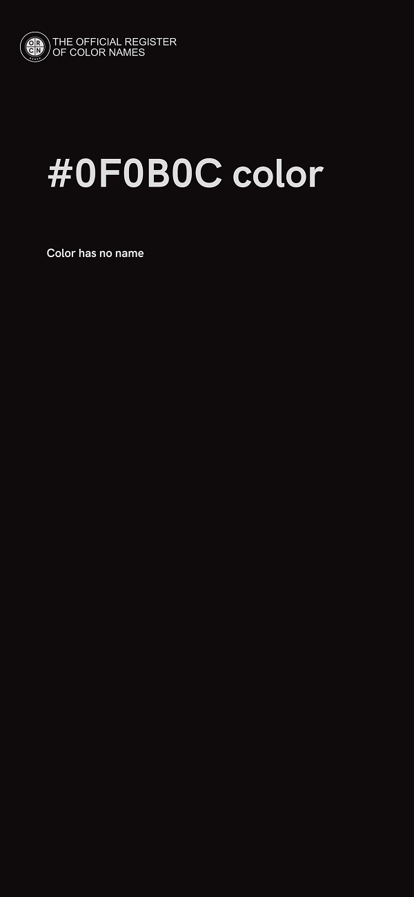 #0F0B0C color image